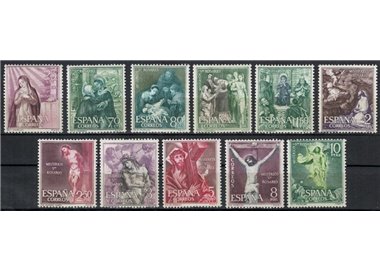 SPAGNA 1962 I quindici Misteri del S. Rosario 11v MNH**