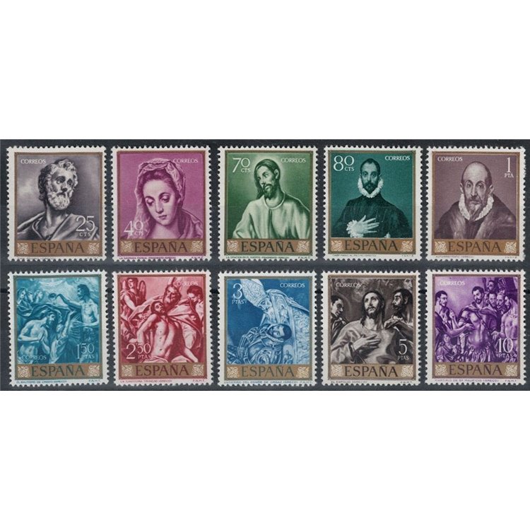 SPAGNA 1961 Giornata del francobollo 10v MNH**