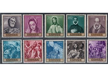 SPAGNA 1961 Giornata del francobollo 10v MNH**