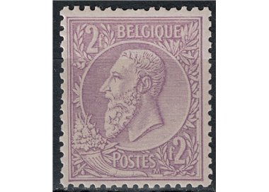 BELGIUM 1884-91 King Leopold II 2f violet MH*