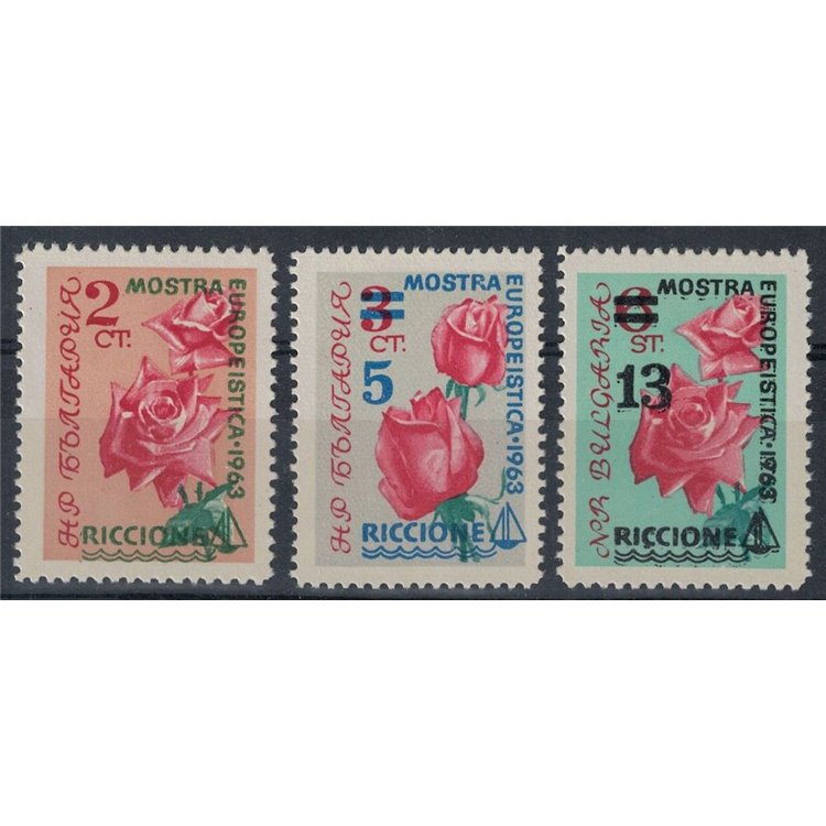 BULGARIA 1963 Philatelic Exhibition 3v MNH**