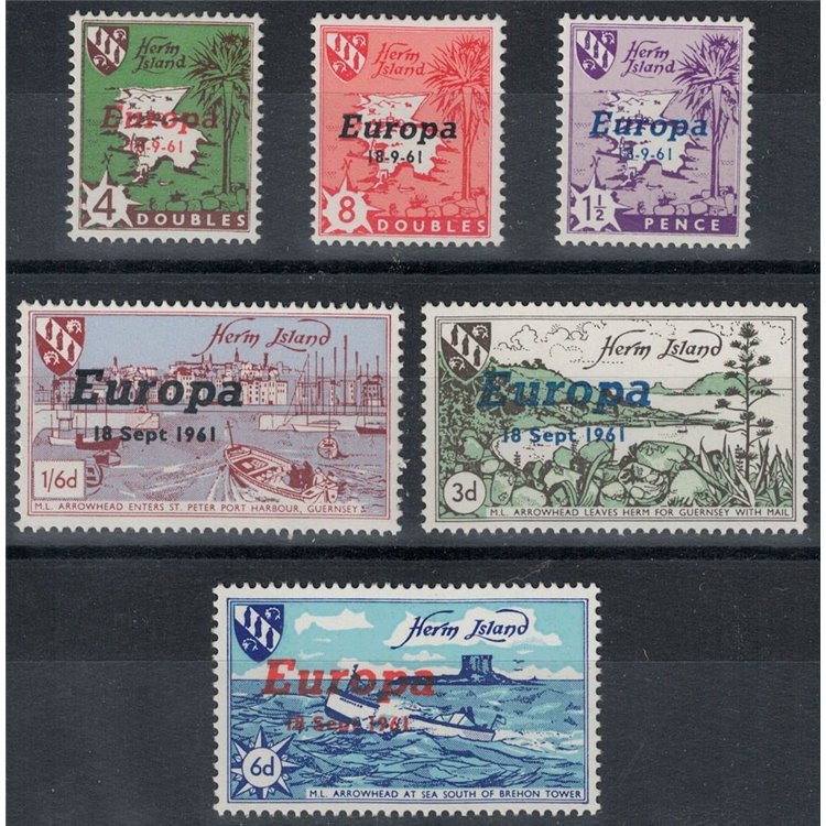 GUERNSEY (HERM) 1961 Europa 6v MNH**