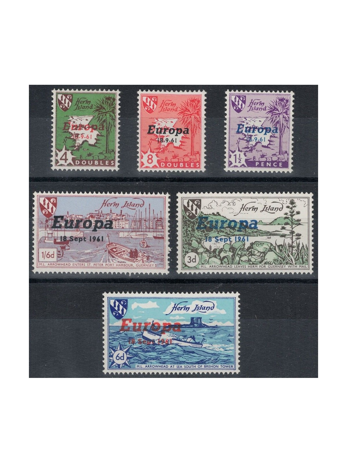 GUERNSEY (HERM) 1961 Europa 6v MNH**