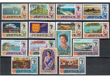 JERSEY 1969 Elizabeth II and various subjects 15v MNH**
