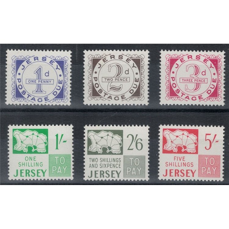 JERSEY 1969 Tax stamp 6v MNH**