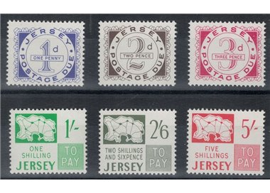 JERSEY 1969 Segnatasse 6v MNH**