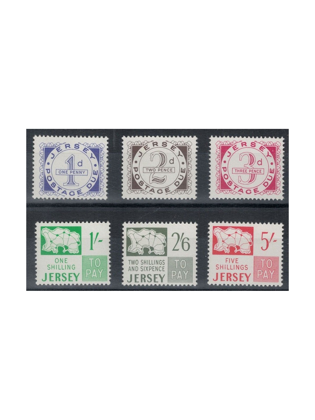 JERSEY 1969 Tax stamp 6v MNH**