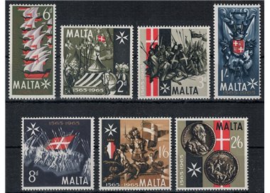 MALTA 1965 Grande Assedio 7v MNH**