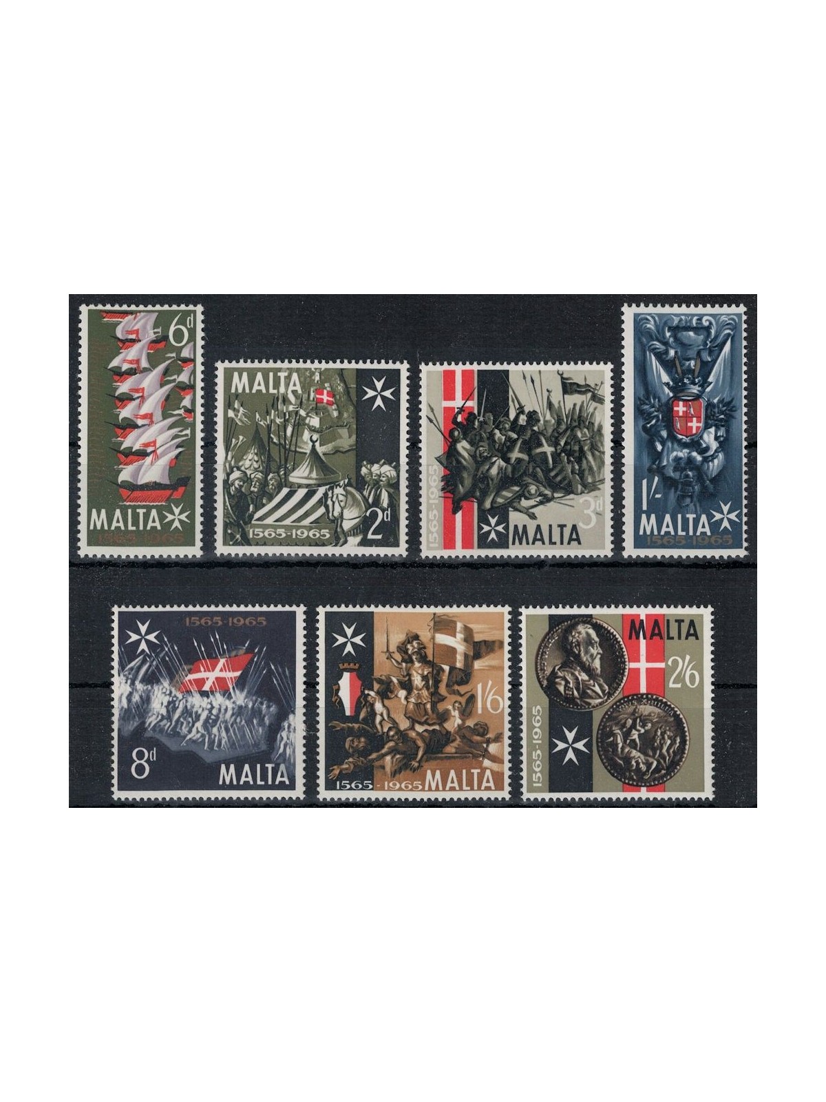 MALTA 1965 Great Siege 7v MNH**