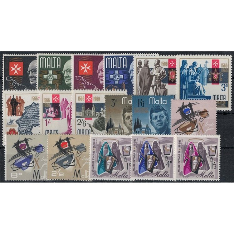 MALTA 1966 Annata completa 17v MNH**