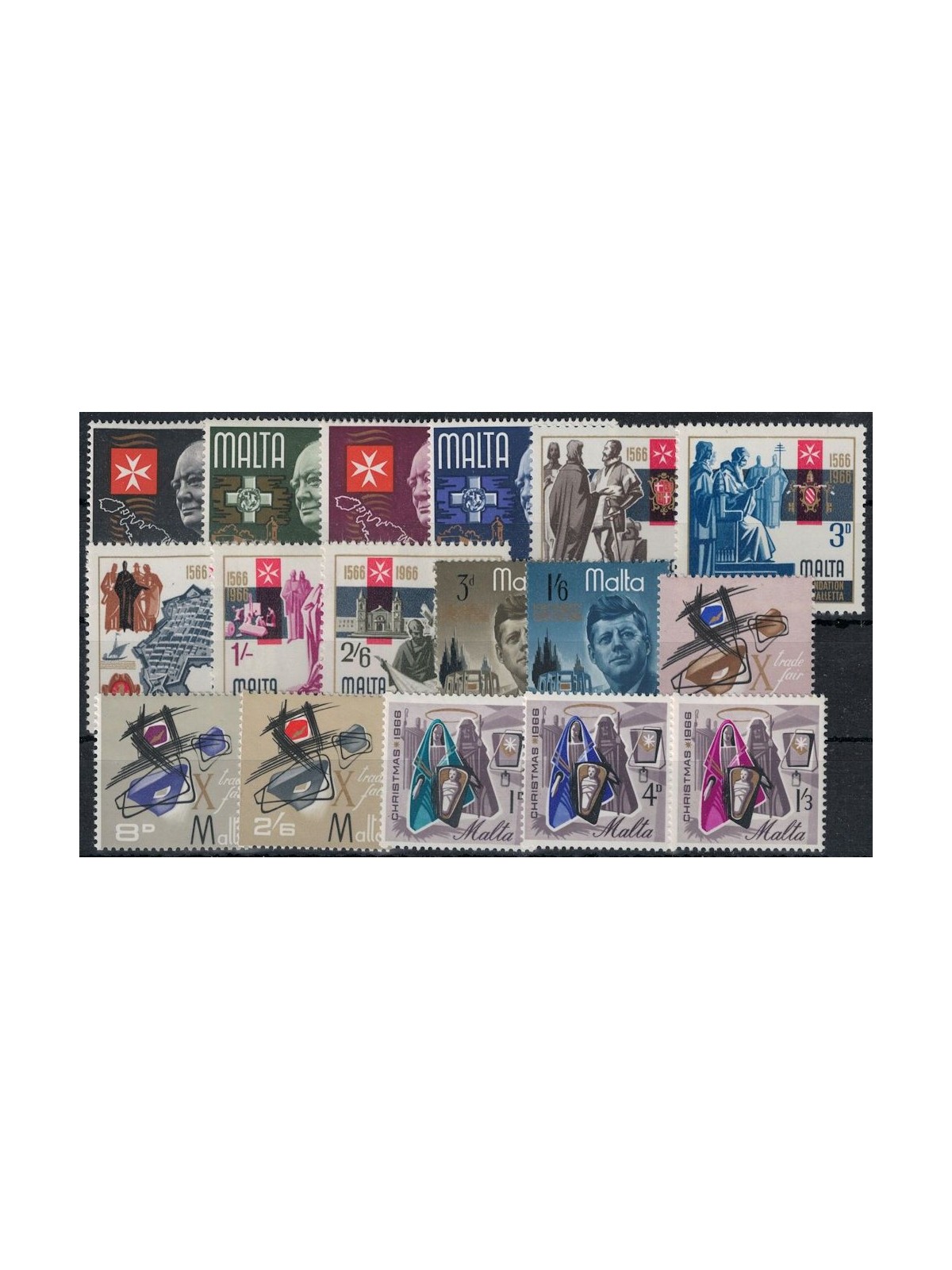 MALTA 1966 Complete Year 17v MNH**