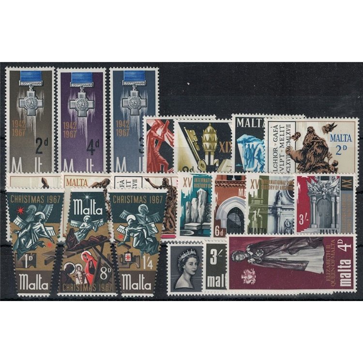 MALTA 1967 Annata completa 20v MNH**