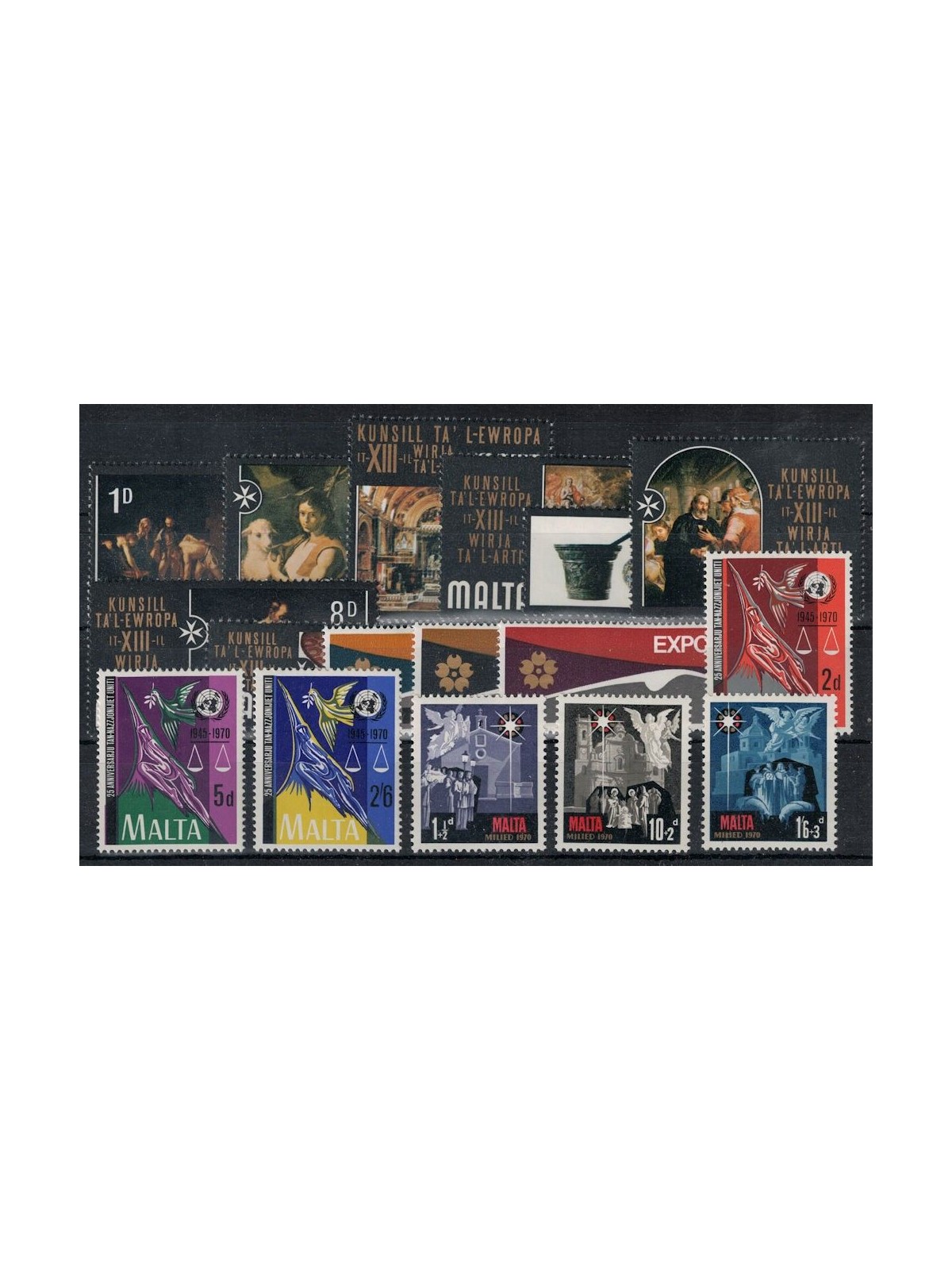 MALTA 1970 Complete Year 17v MNH**