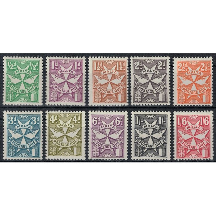 MALTA 1968 Segnatasse 10v MNH**