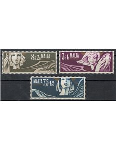 MALTA 1972 Natale 3v MNH**