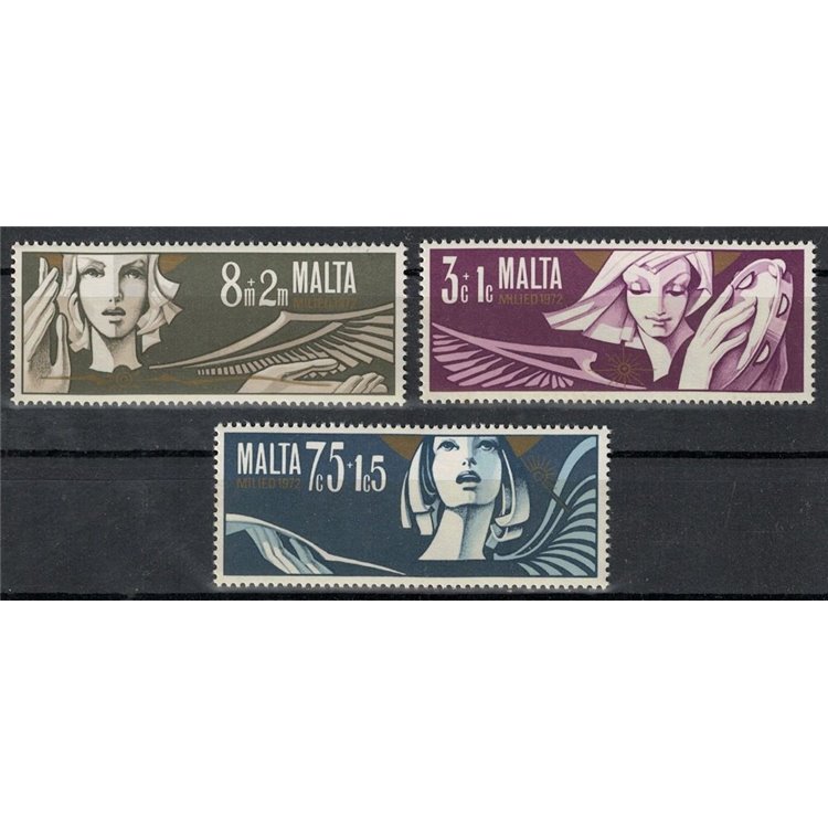 MALTA 1972 Natale 3v MNH**