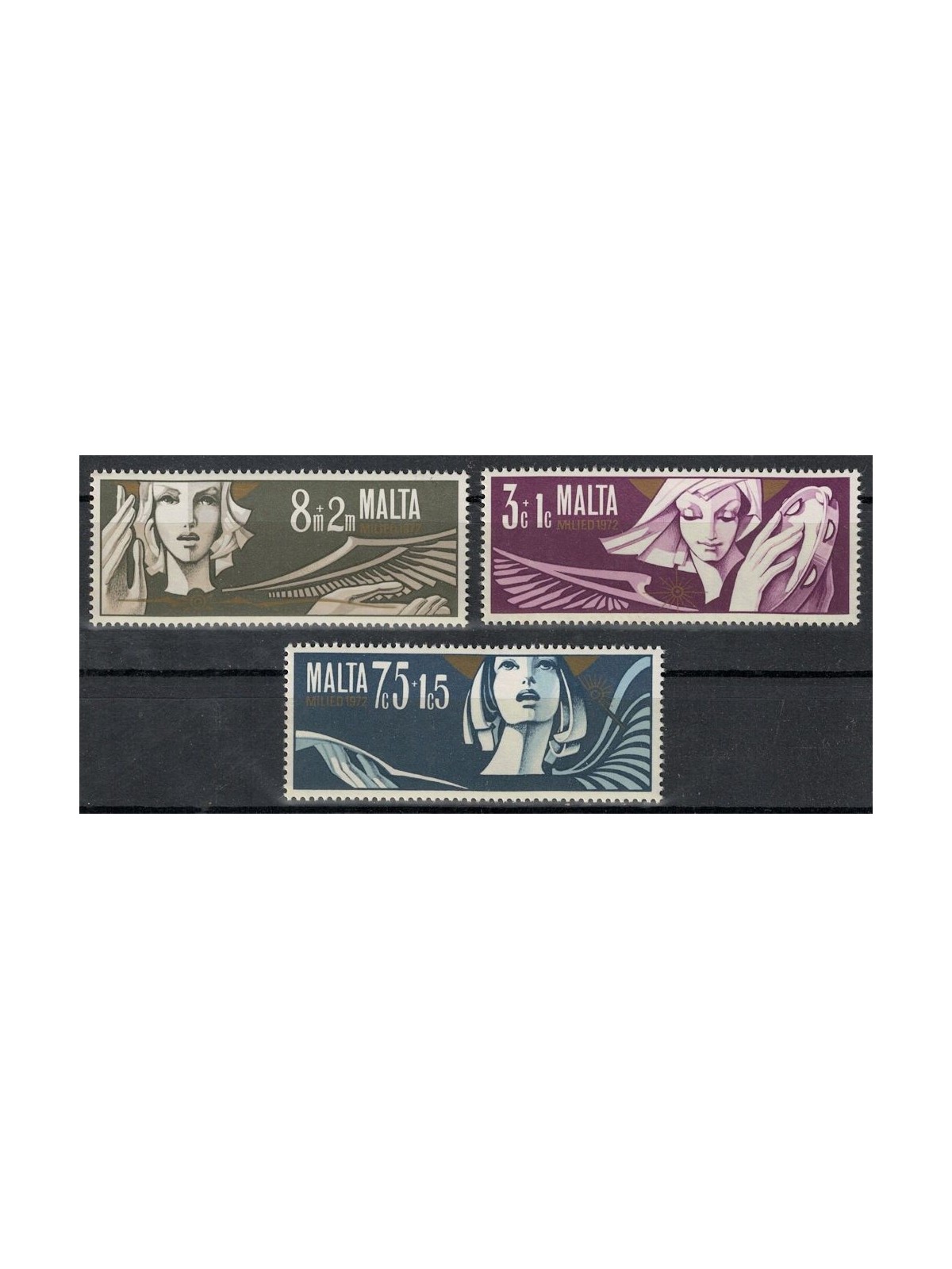 MALTA 1972 Christmas 3v MNH**