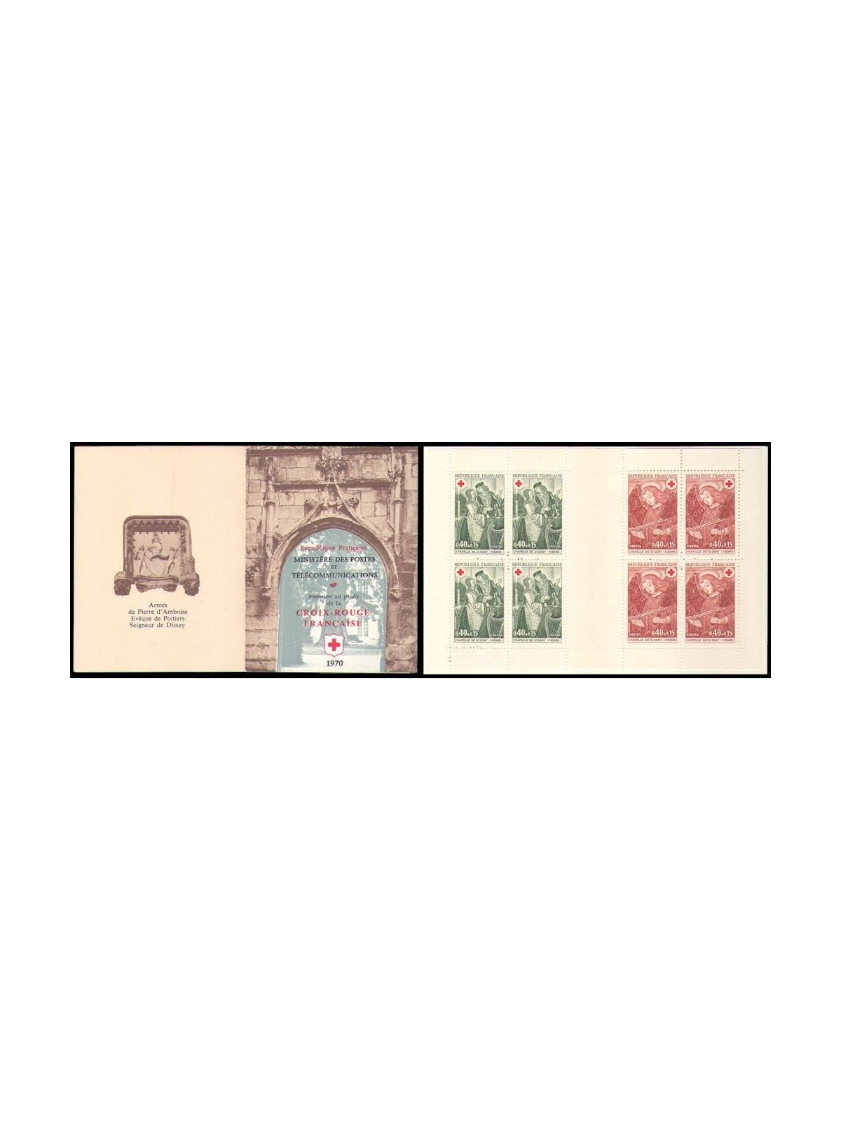 FRANCE 1970 Pro Red Cross (frescoes) booklet MNH**