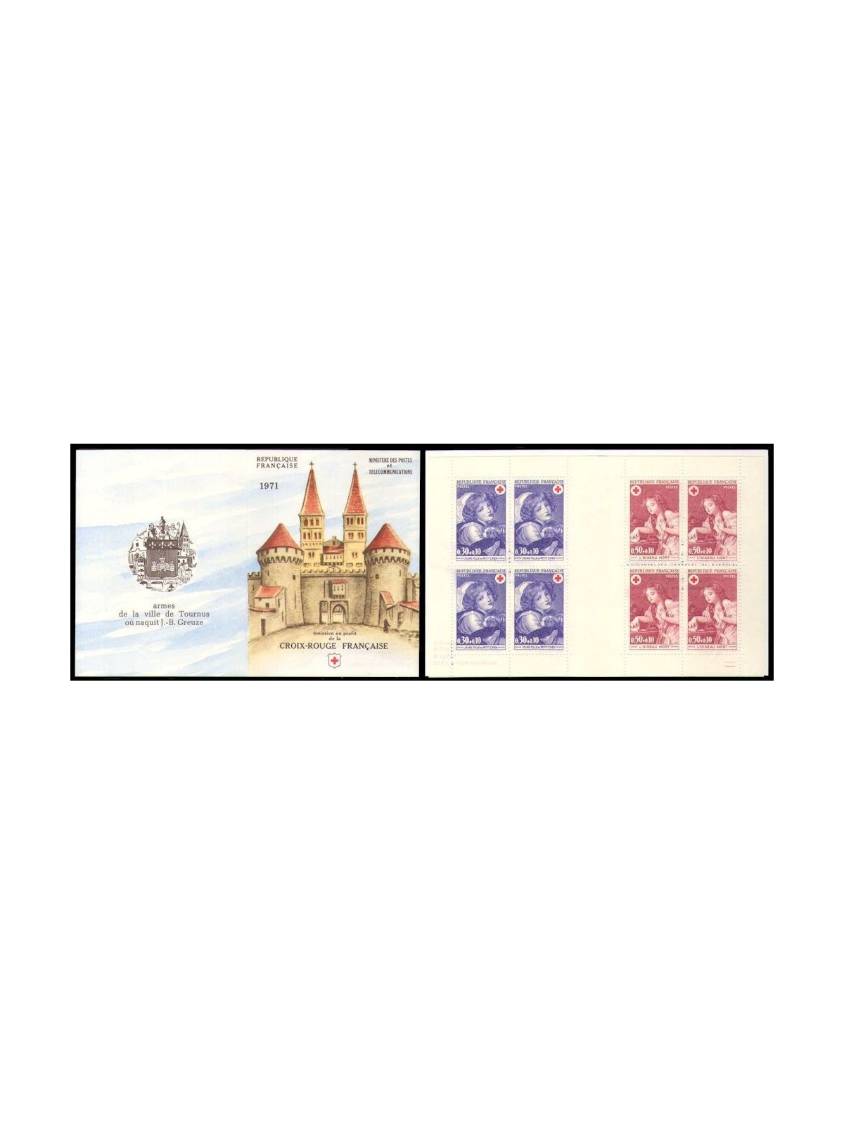 FRANCE 1971 Pro Red Cross (Pictures) booklet MNH**