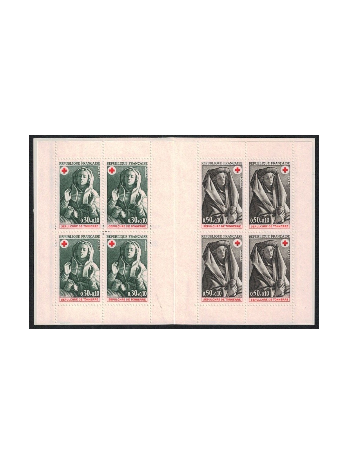 FRANCE 1973 Pro Red Cross (sculptures) booklet MNH**