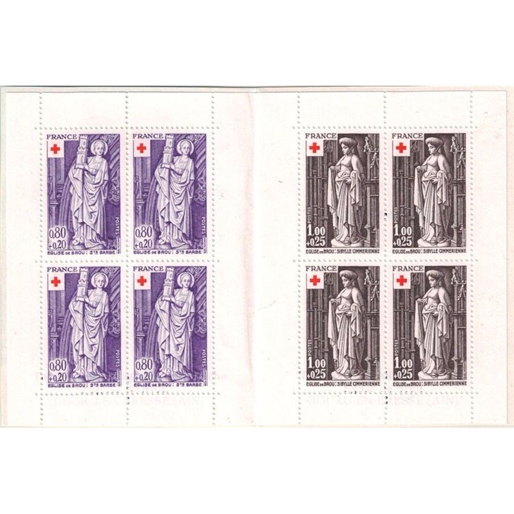 FRANCE 1976 Pro Red Cross (Sculptures) booklet MNH**