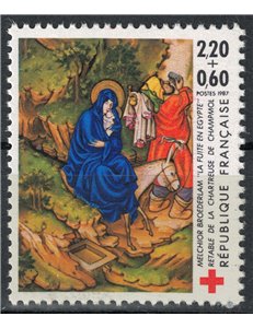 FRANCE 1987 Pro Red Cross (from booklet) MNH**