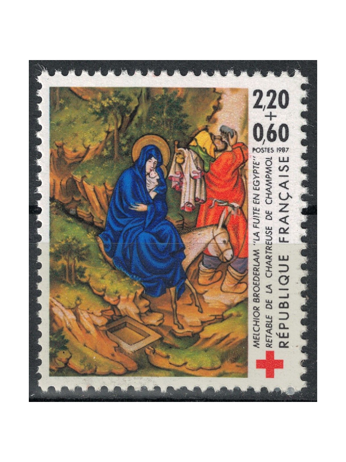 FRANCE 1987 Pro Red Cross (from booklet) MNH**