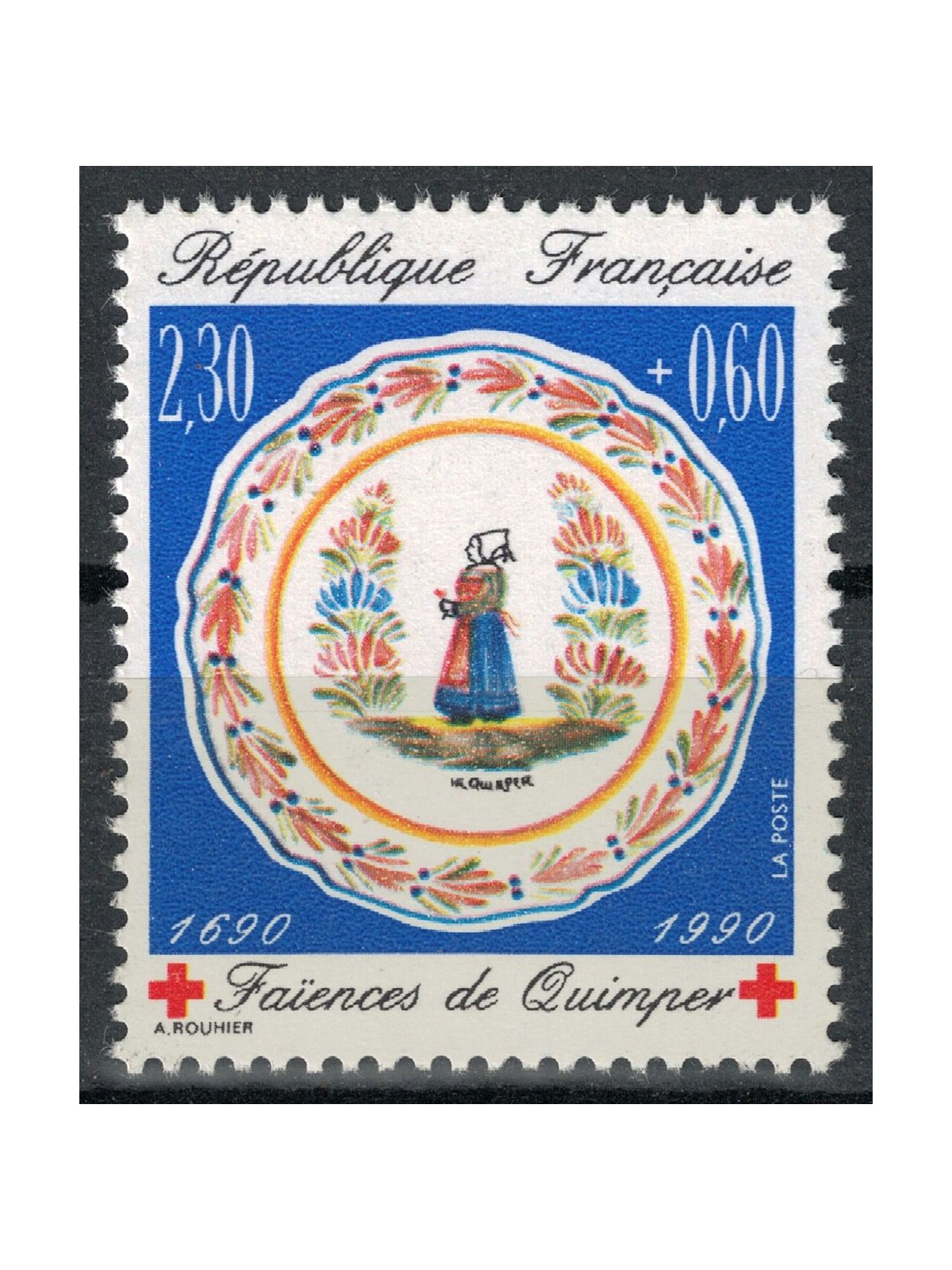 FRANCE 1990 Pro Red Cross (from booklet) MNH**