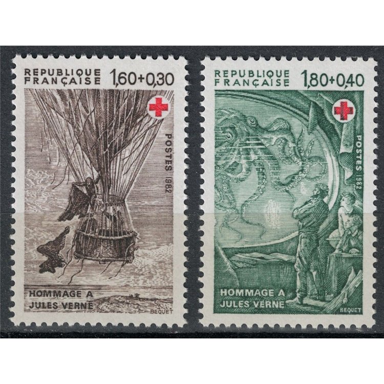 FRANCE 1982 Pro Red Cross (from booklet) 2v MNH**