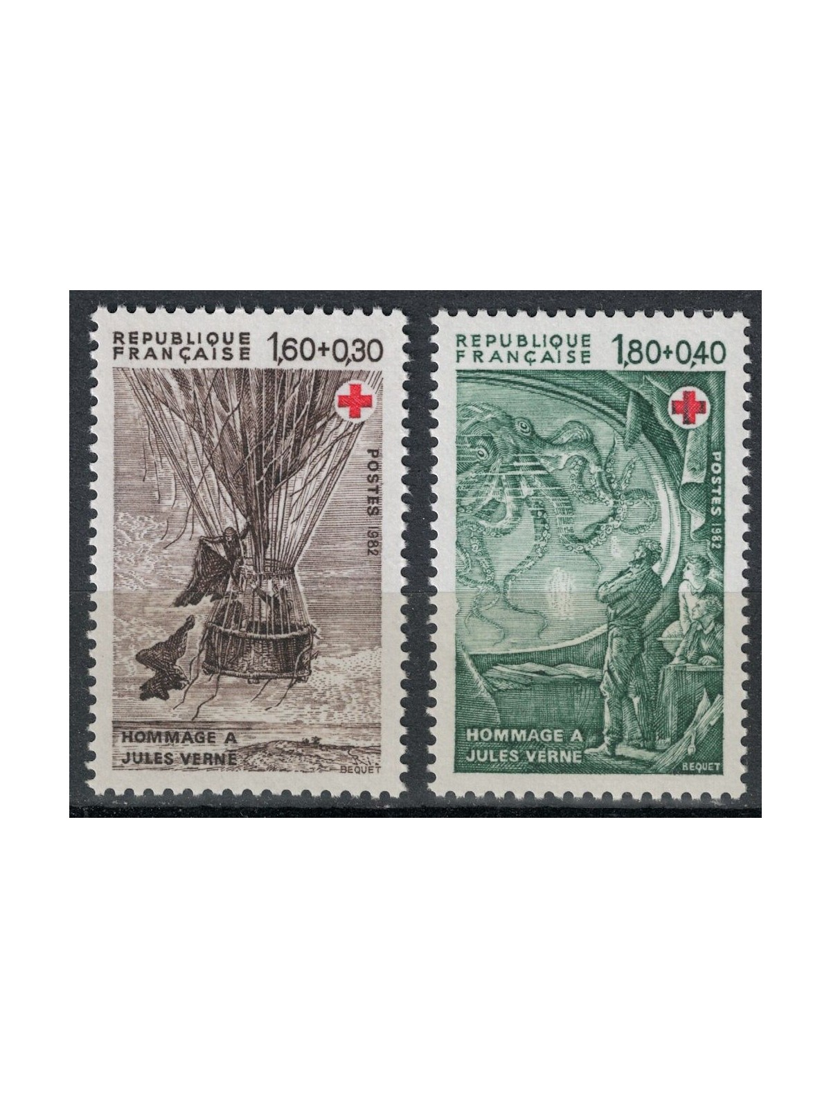 FRANCIA 1982 Pro Croce Rossa (da LB) 2v MNH**