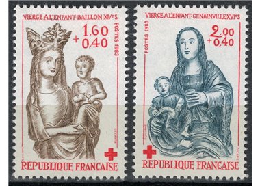 FRANCE 1983 Pro Red Cross (from booklet) 2v MNH**