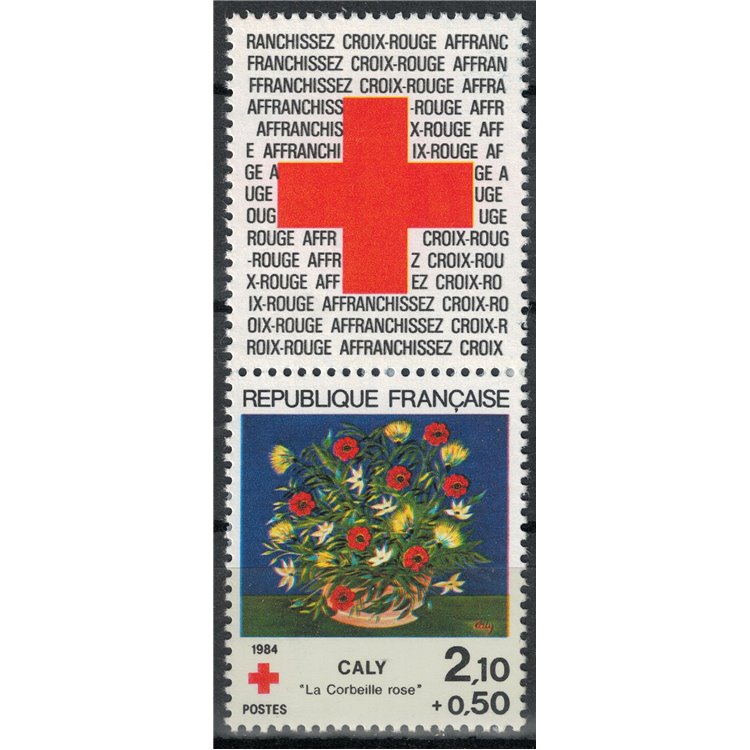 FRANCE 1984 Pro Red Cross (from booklet) MNH**