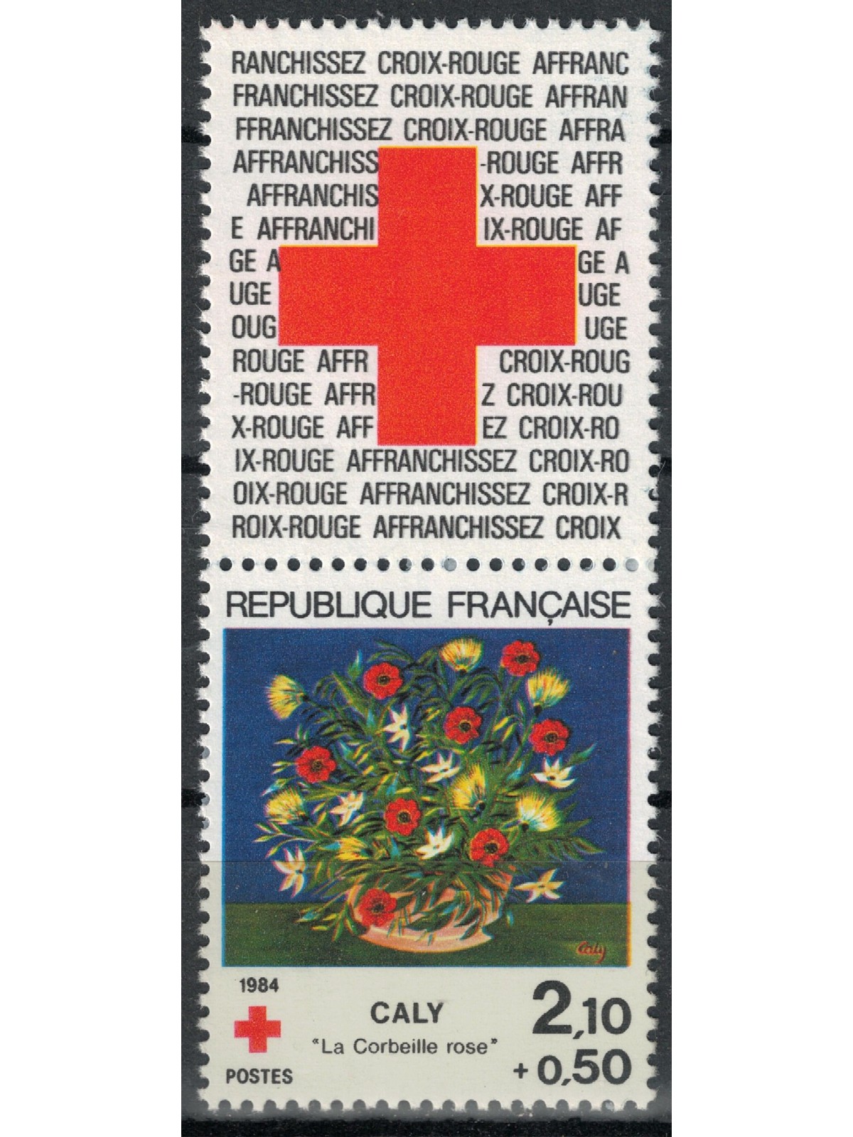 FRANCE 1984 Pro Red Cross (from booklet) MNH**
