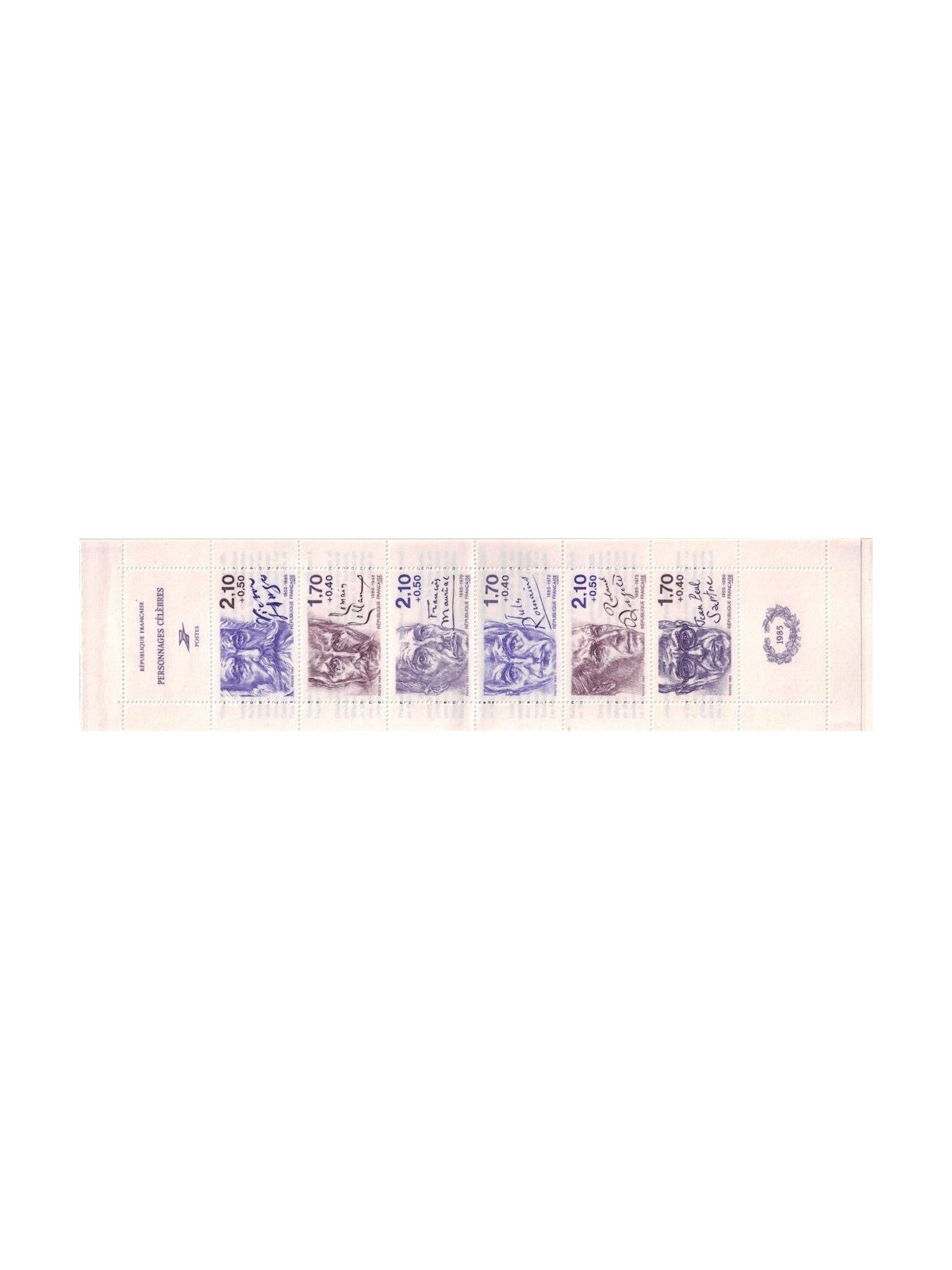 FRANCIA 1985 Personaggi celebri LB MNH**