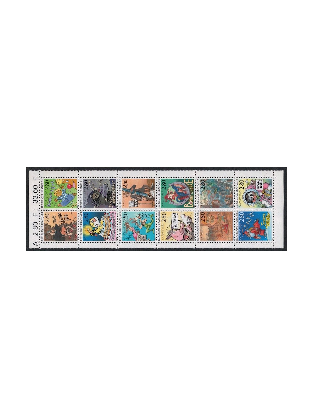 FRANCE 1993 Greeting stamps 12v MNH**
