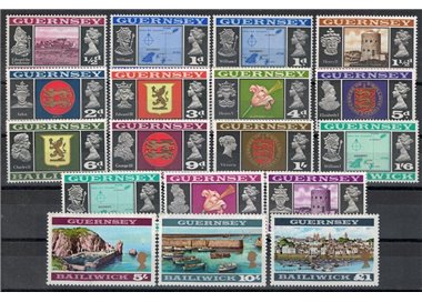 GUERNSEY 1969-70 Ordinary Series 18v MNH**
