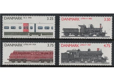 DANIMARCA 1991 Vagoni e Locomotive 4v MNH**
