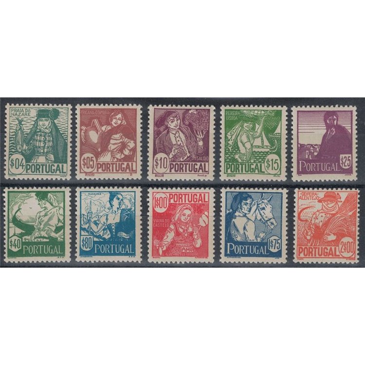 PORTOGALLO 1941 Costumi regionali 10v MH*