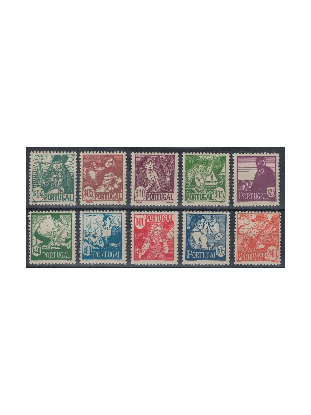 PORTUGAL 1941 Regional Costumes 10v MH*