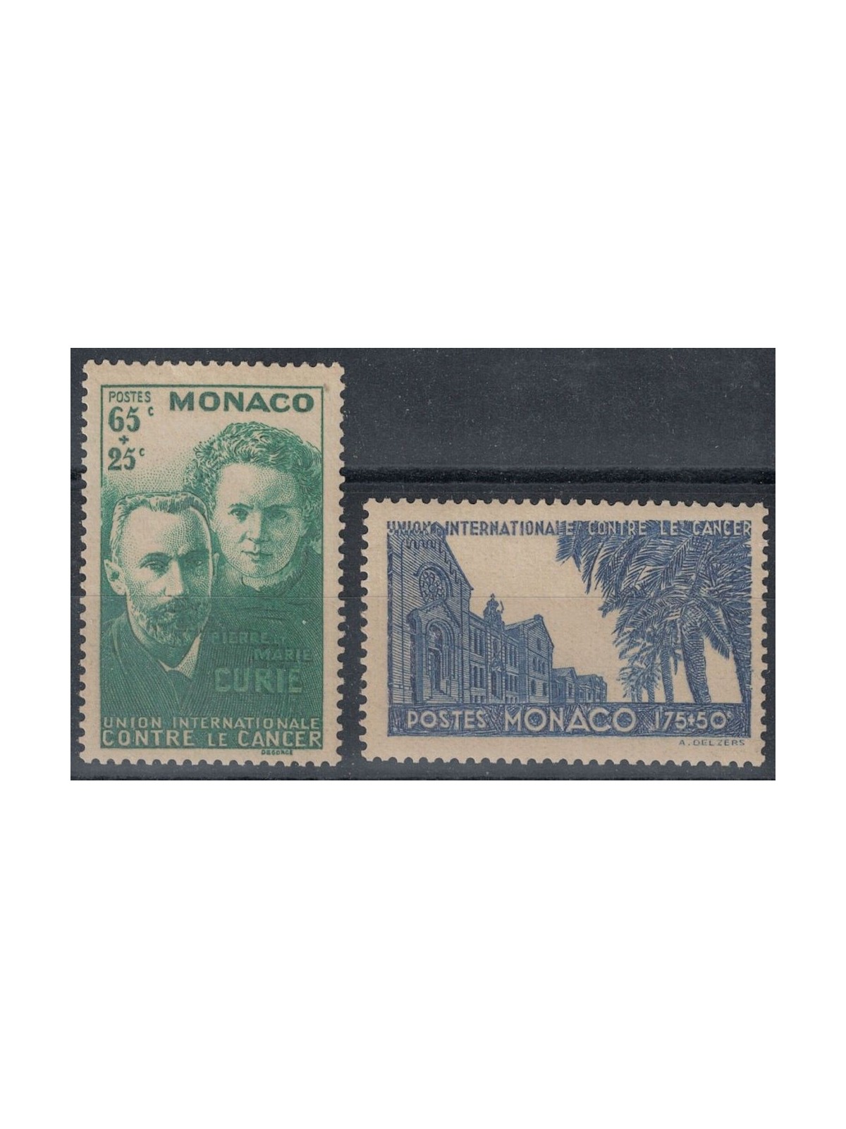 MONACO 1938 Discovery of radium 2v MNH**