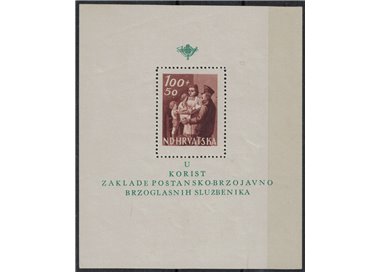 CROATIA 1945 Pro posttelegrafonici s/s MNH**