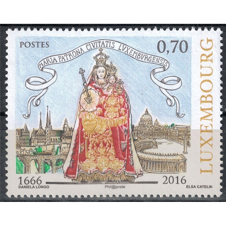 LUXEMBOURG 2016 Election of the Virgin Mary MNH**