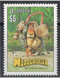 AUSTRIA 2005 Madagascar, animated film MNH**
