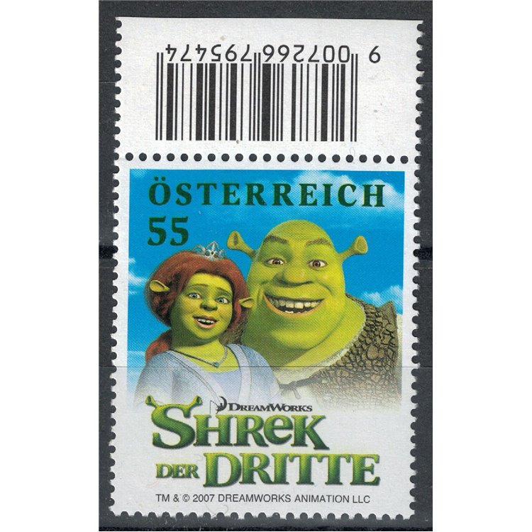 AUSTRIA 2007 Shrek 3, film d'animazione MNH**