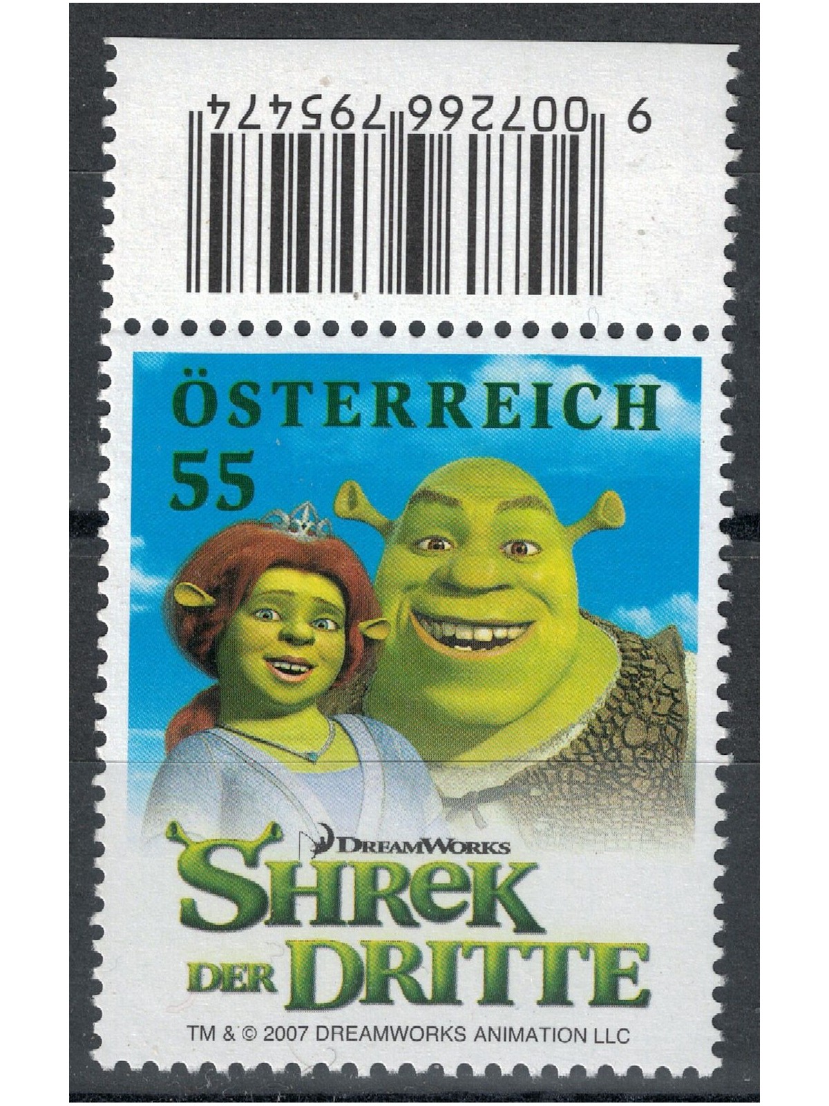 AUSTRIA 2007 Shrek 3, film d'animazione MNH**