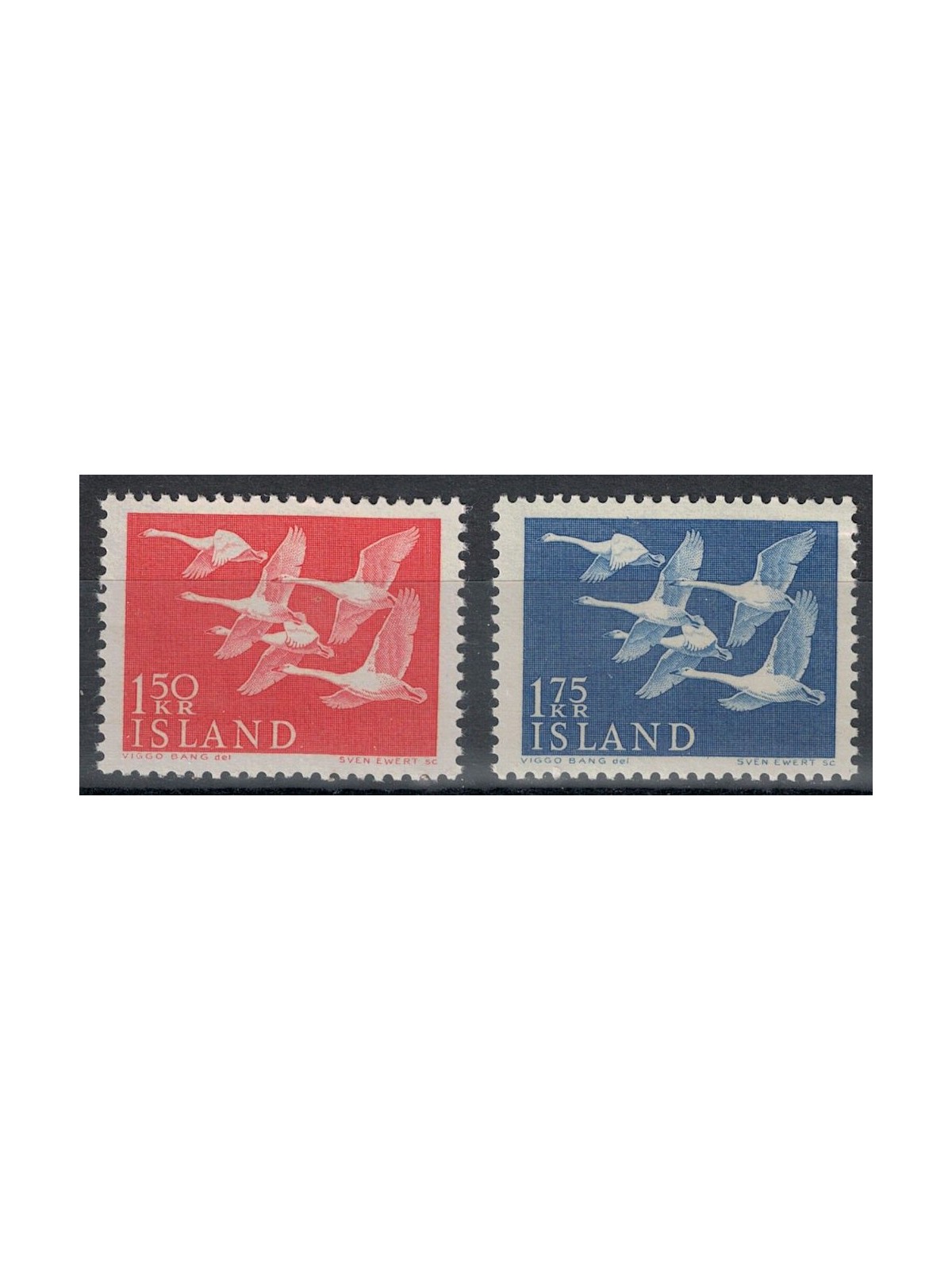 ICELAND 1956 Norden 2v MNH**