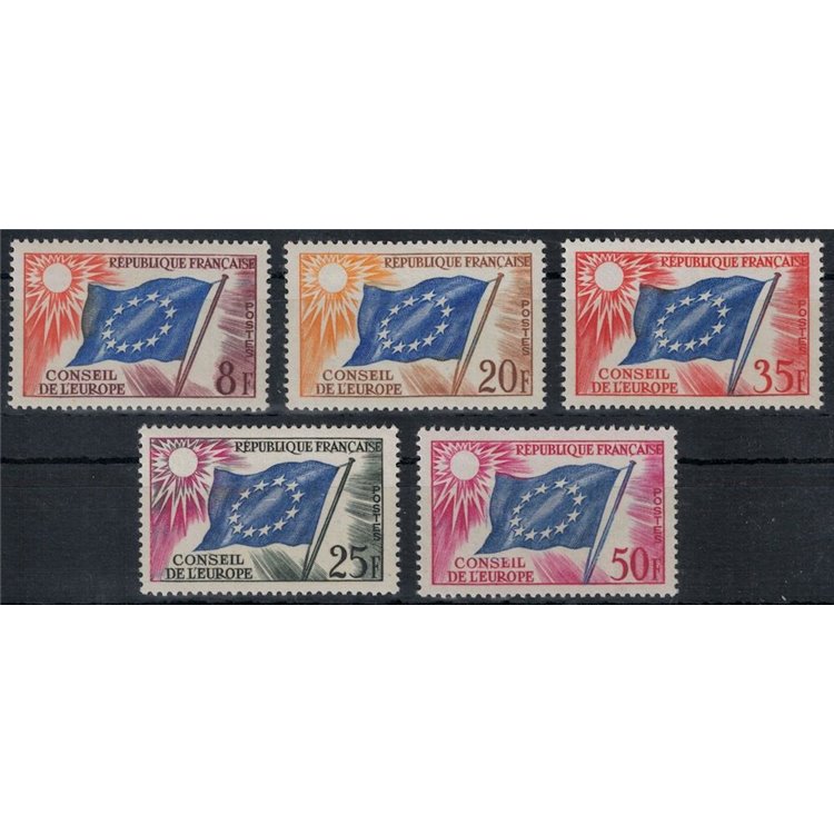 FRANCIA 1958-59 Servizio (Consiglio d'Europa) 5v MNH**