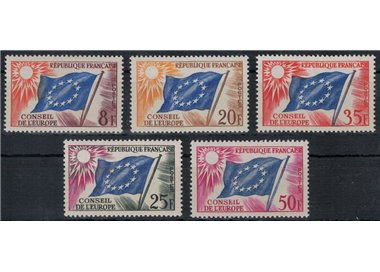 FRANCIA 1958-59 Servizio (Consiglio d'Europa) 5v MNH**