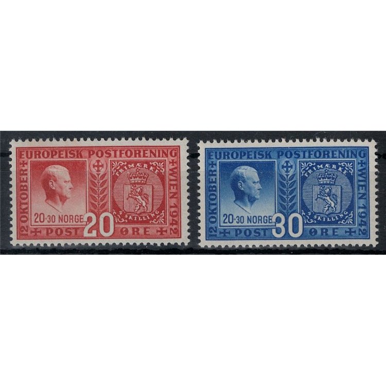 NORVEGIA 1942 Consiglio Postale 2v MNH**