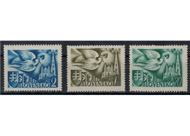 SLOVACCHIA 1942 Congresso Postale Europeo 3v MNH**